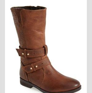 Steve Madden Kristen Leather Combat/ Moto boots